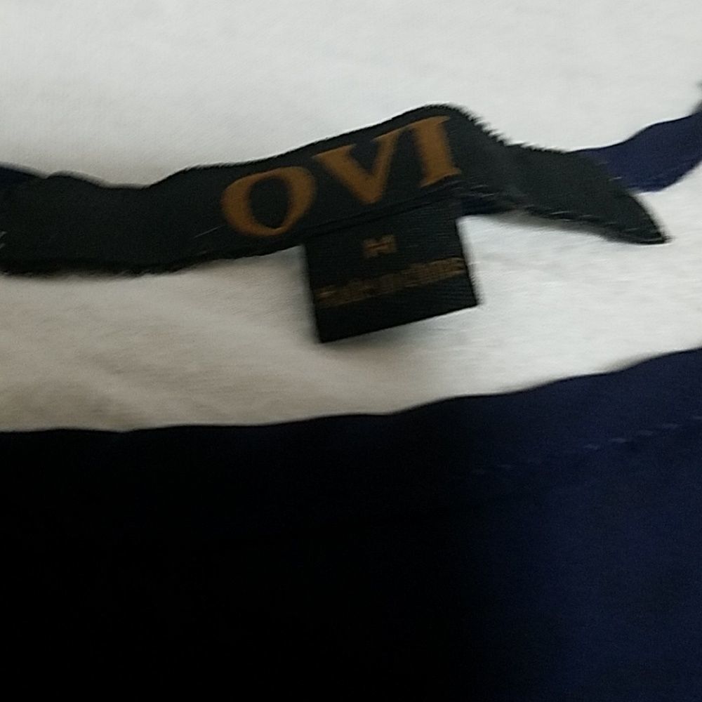 Ovi Blue Leopard Print Blouse (Medium) - Picture 6 of 6